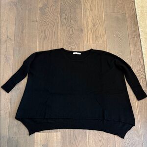 Black Boxy Knit Sweater – Size S/M